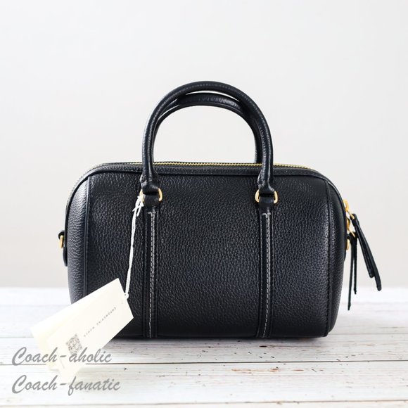 NWT Tory Burch 146449 Thea Mini Satchel Leather Crossbody in Black - Picture 7 of 11